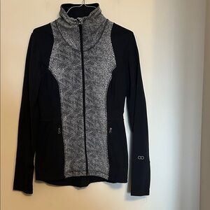 Calia by Carrie Underwood black/grey nylon/spandex jacket size M  VG condition